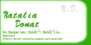 natalia donat business card